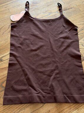SHAPERMENT ALL DAY EVERY DAY SCOOP NECK CAMI 2XL NEW BROWN NEW